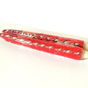 Christmas Candles Candy Striped Twist Candles Holiday Decor Gift Pair